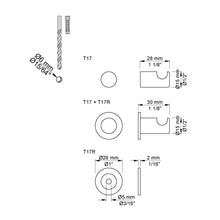 Load image into Gallery viewer, Vola Towel Hook T17 - 4x Chrome
