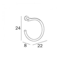 Load image into Gallery viewer, Inda Touch Towel Ring Chrome
