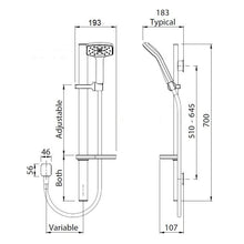 Load image into Gallery viewer, Methven Waipori Satinjet Slide Shower Matte Black
