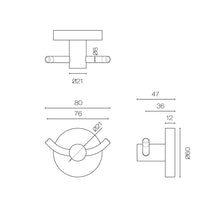 Load image into Gallery viewer, Eco Style Double Robe Hook Chrome
