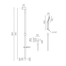 Load image into Gallery viewer, Progetto Tube Slide Shower Matte Black
