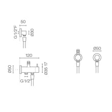 Load image into Gallery viewer, Tube shower column renovation kit Chrome
