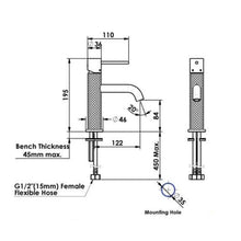 Load image into Gallery viewer, Textura Basin Mixer Brushed Stainless
