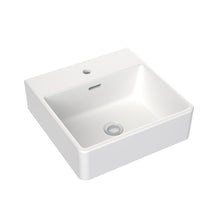 Load image into Gallery viewer, Square Wall Basin 400mm 1 Tap Hole
