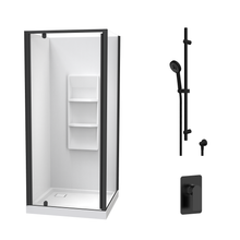 Load image into Gallery viewer, 900 x 900 Nevis Black Shower Package
